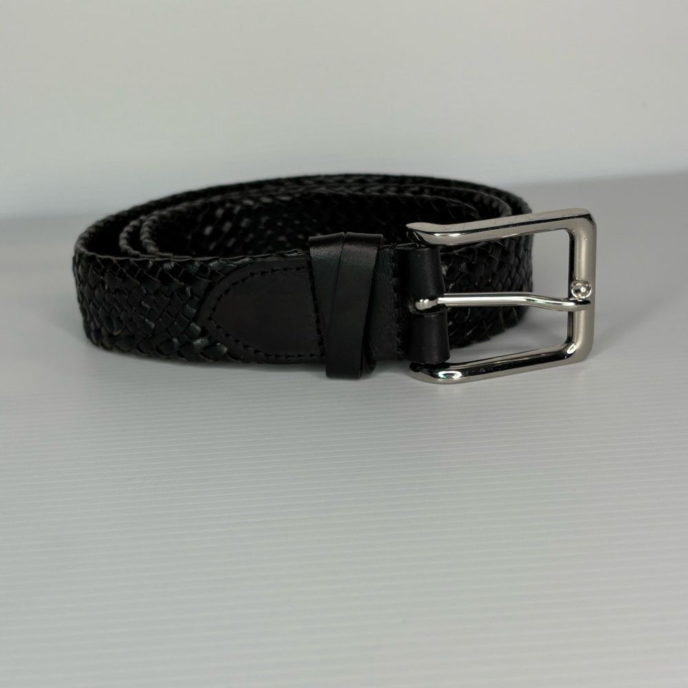 Cole Haan Black Textured Leather Belt Bag